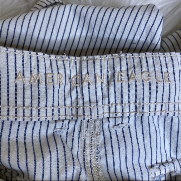 American Eagle Striped High Waisted Belted Pants - Picture 5 of 6